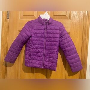 Lands' End Kids Puffer Jacket in Vibrant Purple